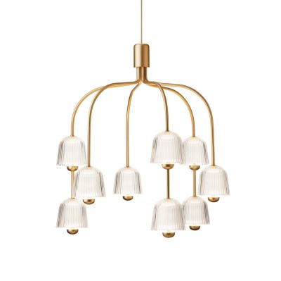 Nuura Aps - Asteea 9 kattokruunu Ø 66 cm messinki/kirkas Nuura