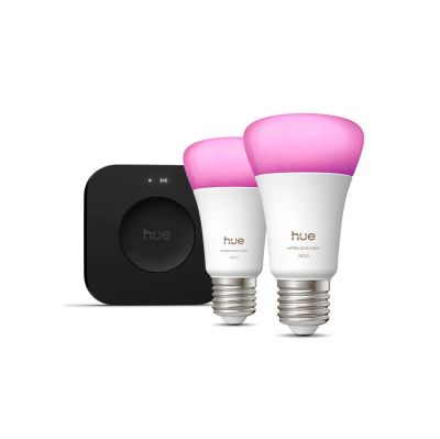 Philips Hue - LED-lamppu 2xE27 8,1 W CCT RGB Bridge Pro – | Alk. 159,99 €