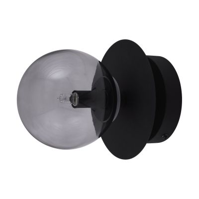 Globen Lighting Art Deco kattovalaisin Musta-savunvärinen