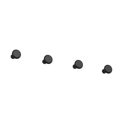 Essem Design Classic koukku pieni 4-pack Musta