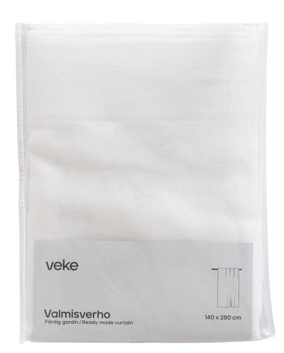 Veke Salmiakki sivuverho 140x280 cm valkoinen | Alk. 39,90 €