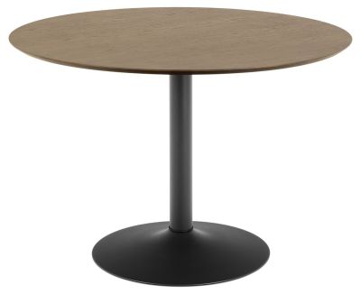 Veke Saini pyöreä ruokapöytä Ø110 cm savutammi/musta
