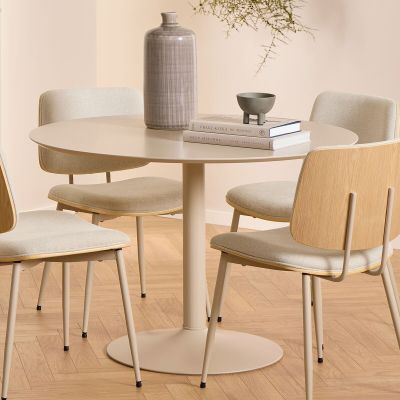 Veke Saini pyöreä ruokapöytä Ø110 cm beige