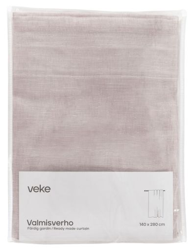 Veke Mieli sivuverho 140x280 cm himmeä roosa