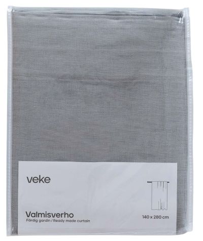 Veke Nette sivuverho FR 140x280 cm harmaa | Alk. 54,90 €