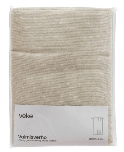 Veke Pehmo sivuverho 140x280 cm vaalea beige | Alk. 39,90 €