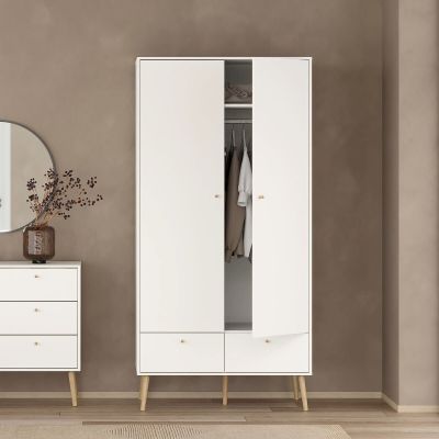 Tvilum Bodo vaatekaappi 99x58x200 cm valkoinen