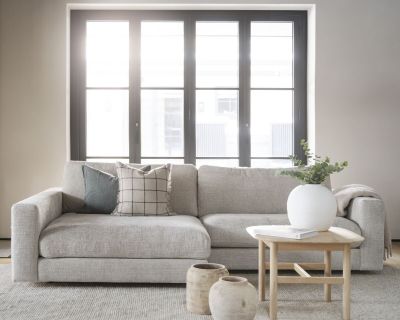 Rowico Home Duncan divaanisohva vasen vaaleanharmaa Robin 01, asiakaspalautus