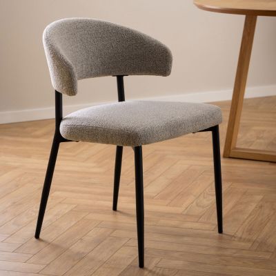 Veke Dario tuoli beige Monza 60, mustat jalat