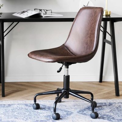 House Nordic Monaco työtuoli tummanruskea PU-keinonahka