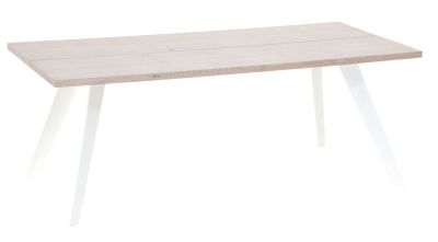 Veke Sling tammi lankkupöytä 195x90 cm valkolakattu tammi/valkoinen