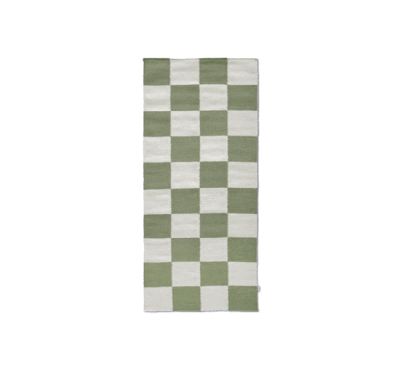 Classic Collection Square käytävämatto valkoinen/vihreä