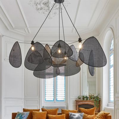 MARKET SET - Riippuvalo Screen XXL, 90 cm, musta, rottinki