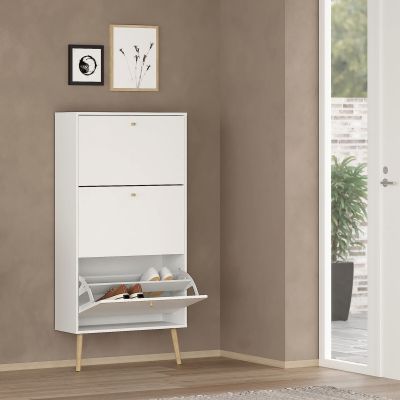 Tvilum Bodo kenkäkaappi 3-laatikolla valkoinen