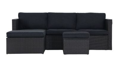 Veke Oakland divaanisohva ja sohvapöytä tummanharmaa