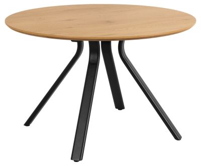 Veke Bristol pyöreä ruokapöytä Ø120 cm tammi/musta