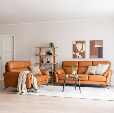 Veke Honka 3+2 sohvakalusto konjakinruskea