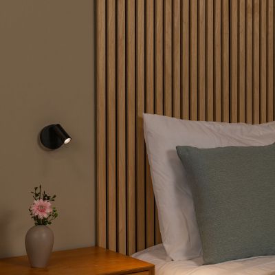 Lucide Toni ladattava LED-seinävalaisin musta