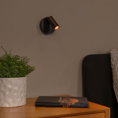 Lucide Toni ladattava LED-seinävalaisin liiketunnistimella kahvi