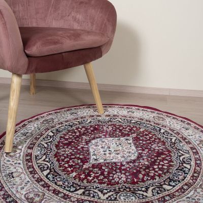 Mattokymppi Royal Palace viskoosimatto pyöreä Ø100 cm punainen