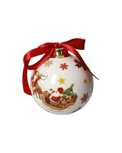 Newport Santa's Sleigh joulupallo valkoinen