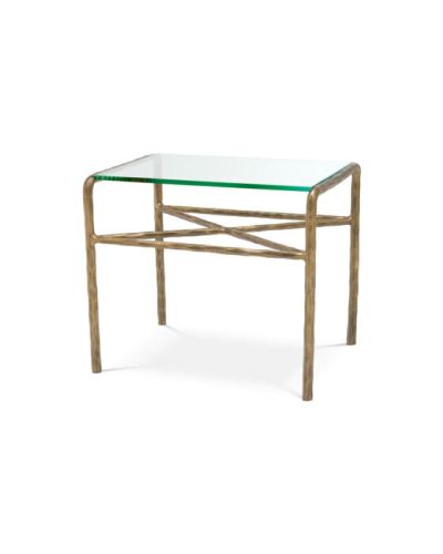 Eichholtz Xandria-sivupöytä antiikkimessinki