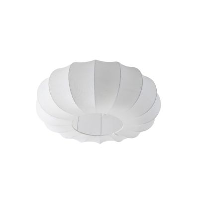 Lindby - Helin kattovalaisin, valkoinen, Ø 60 cm, tekstiili, 3 x E27