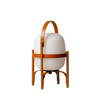 Santa & Cole - Cestita Alubat Portable Pöytävalaisin IP65 Reddish Oranssi