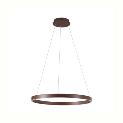 Lucande - Yonam LED-riippuvalaisin, Ø 80 cm, 1-lamppuinen, ruskea, CCT