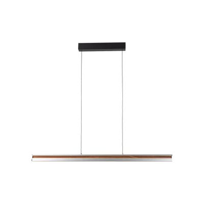 Lucande - Lutana LED-riippuvalaisin 101 cm ruusukulta/puu