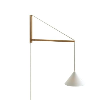 Moebe - Seinävalaisin tammi/valkoinen, säädettävä pistoke G9