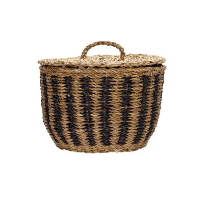 House Doctor - Cesto säilytyskori, värikäs meriruoko, 3 kpl