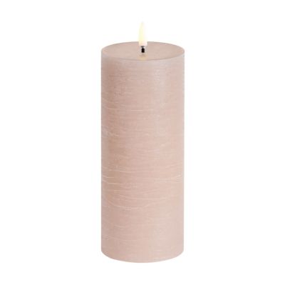 Uyuni Lighting - PILLAR LED-kynttilä, beige, korkeus 20 cm, vaha