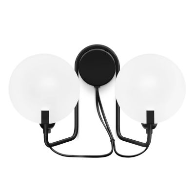 Stilnovo - Bugia LED-seinävalaisin, musta, 2-lamppuinen