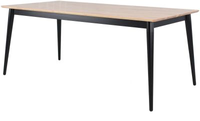 Veke Kaarna ruokapöytä 220x100 cm koivu/musta, asiakaspalautus