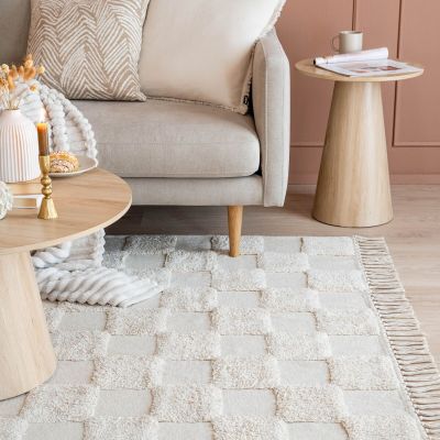 Veke Korte matto 140x200 cm luonnonvalkoinen