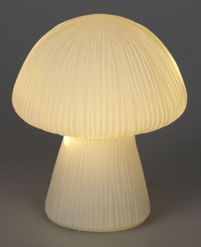 Ei brändiä Sieni paristokäyttöinen pöytävalaisin 15 cm valkoinen