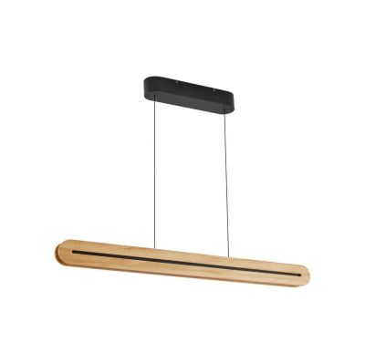 Lucande - Darnor LED-riippuvalaisin, puu, CCT, pituus 100 cm