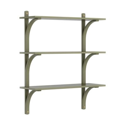 Swedese Levi hylly 3 hyllytasoa Moss green-alumiini, 90 cm