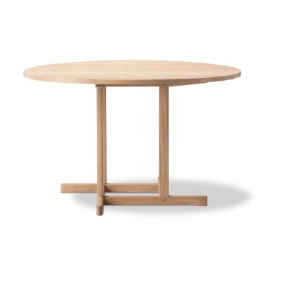 Fredericia Furniture BM80 Mogensen Shaker Table pöytä Ø120 cm Saippuattu tammi