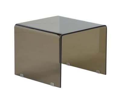 Eureka Kide sohvapöytä 60x60 cm ruskea lasi, kuvausmalli