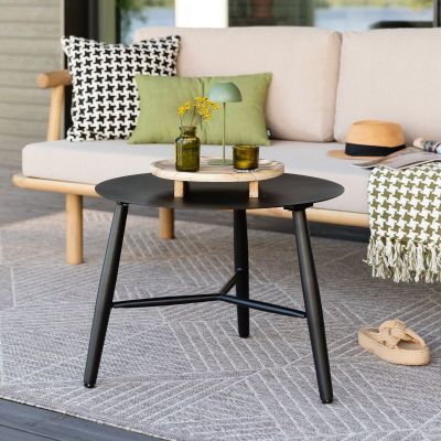 Brafab Vannes pyöreä sohvapöytä Ø60 cm musta, kuvausmalli