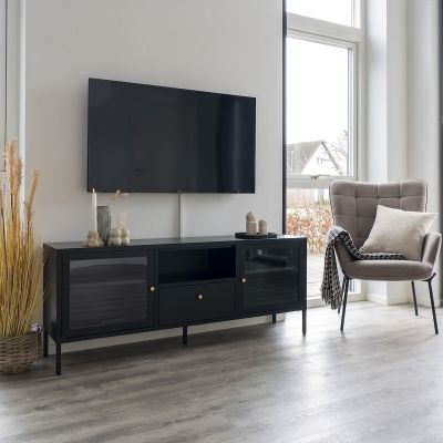 House Nordic Dalby tv-taso 160x35x60 cm musta, asiakaspalautus