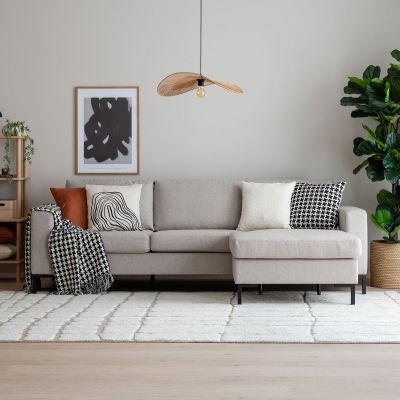 Veke Toronto divaanisohva hiekka hygge 10, ilman jalkoja, asiakaspalautus