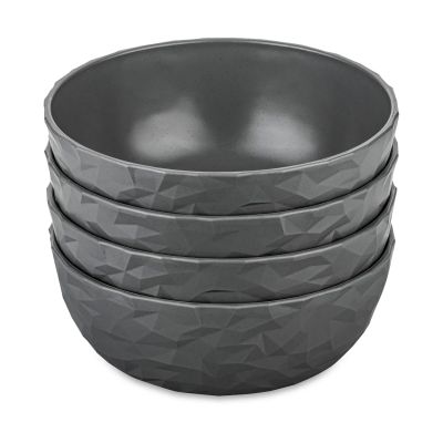 Koziol Club kulho Ø16,2 cm 4-pack biokierrätysmuovi Nature ash grey