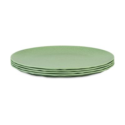 Koziol Club lautanen Ø26 cm 4-pack biokierrätysmuovi Nature leaf green