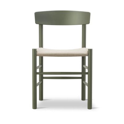 Fredericia Furniture J39-tuoli Khaki green natur canvas