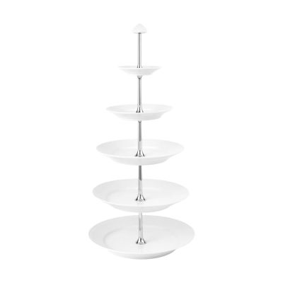 Royal Copenhagen White Fluted vati, 5 kerrosta White