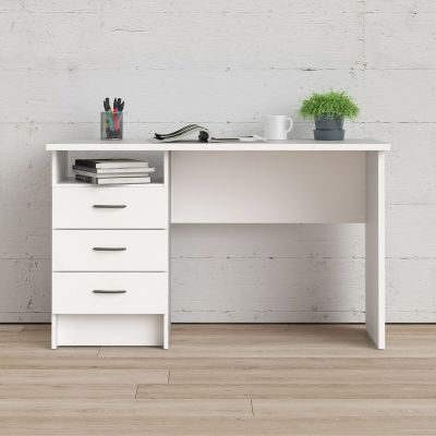 Tvilum Funktion Plus työpöytä 3-laatikolla valkoinen, asiakaspalautus