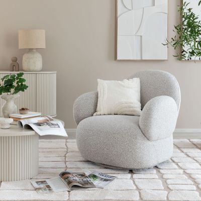 House Nordic Messina pyörivä nojatuoli vaaleanharmaa HN1253(kuvausmalli)